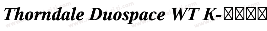 Thorndale Duospace WT K字体转换